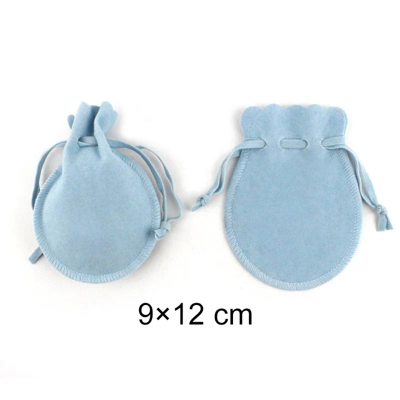 Wedding Bags with Candy Bag Can Custom Logo 50pcs/lot 7×9cm 9×12cm Jewelry Packaging Macarons Drawstring Good Velvet Gift Bags