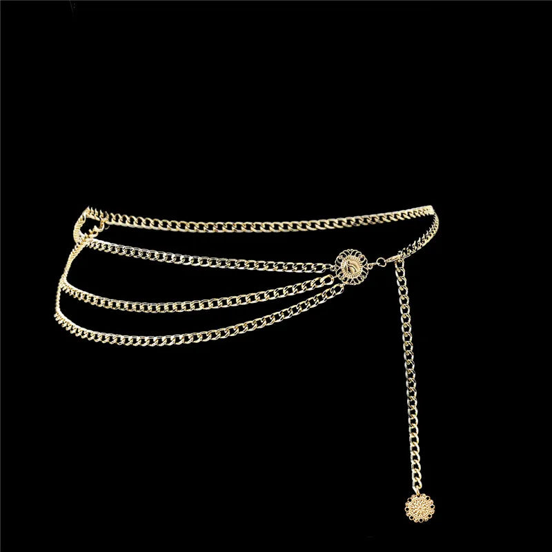 Sexy Bikini Beach Multilayer Waist Belt Chain Long