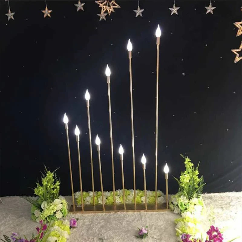 IMUWEN 10 Heads/5 Heads Metal Candelabra Candle Holders