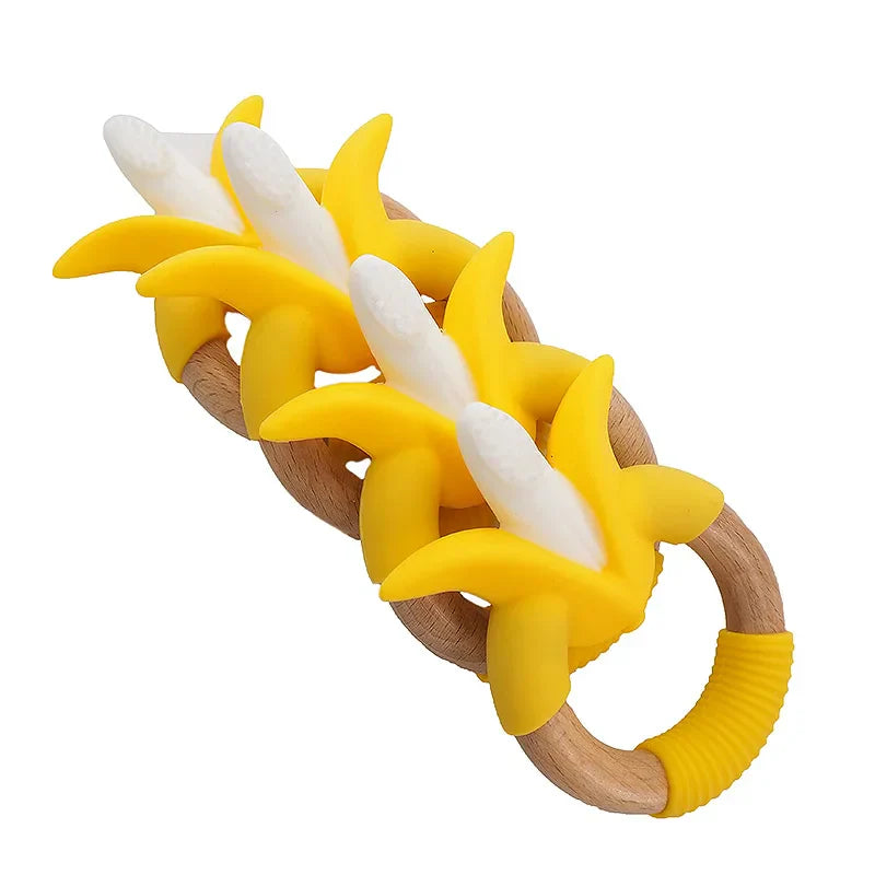 Chenkai 5PCS BPA Free Banana Shaped Silicone Teethers