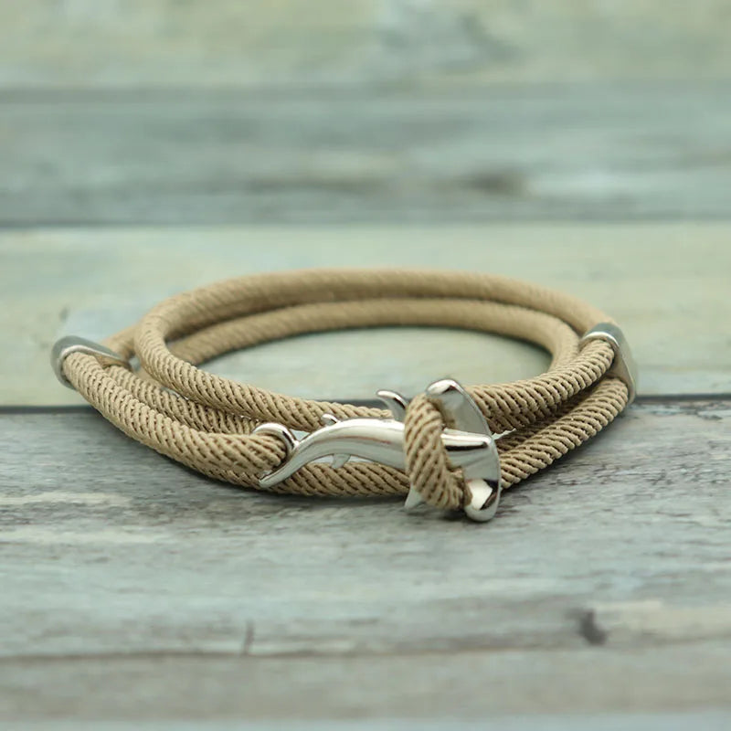 Handmade Adjustable Milan Rope Bracelet Bohemia Hammerhead Shark