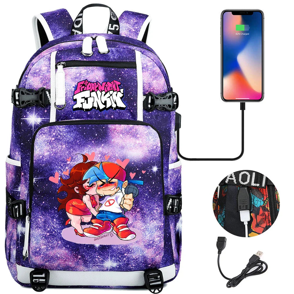 Friday Night Funkin Backpacks For School Multifunction USB