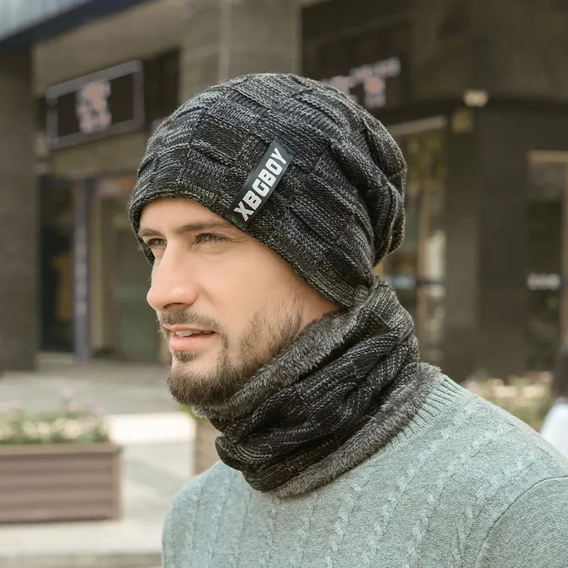 2019 Winter Beanie Hats Scarf Set Warm Knit