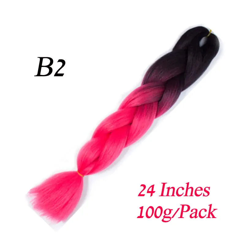 Synthetic Jumbo Braiding Hair Extension 24 " Heat