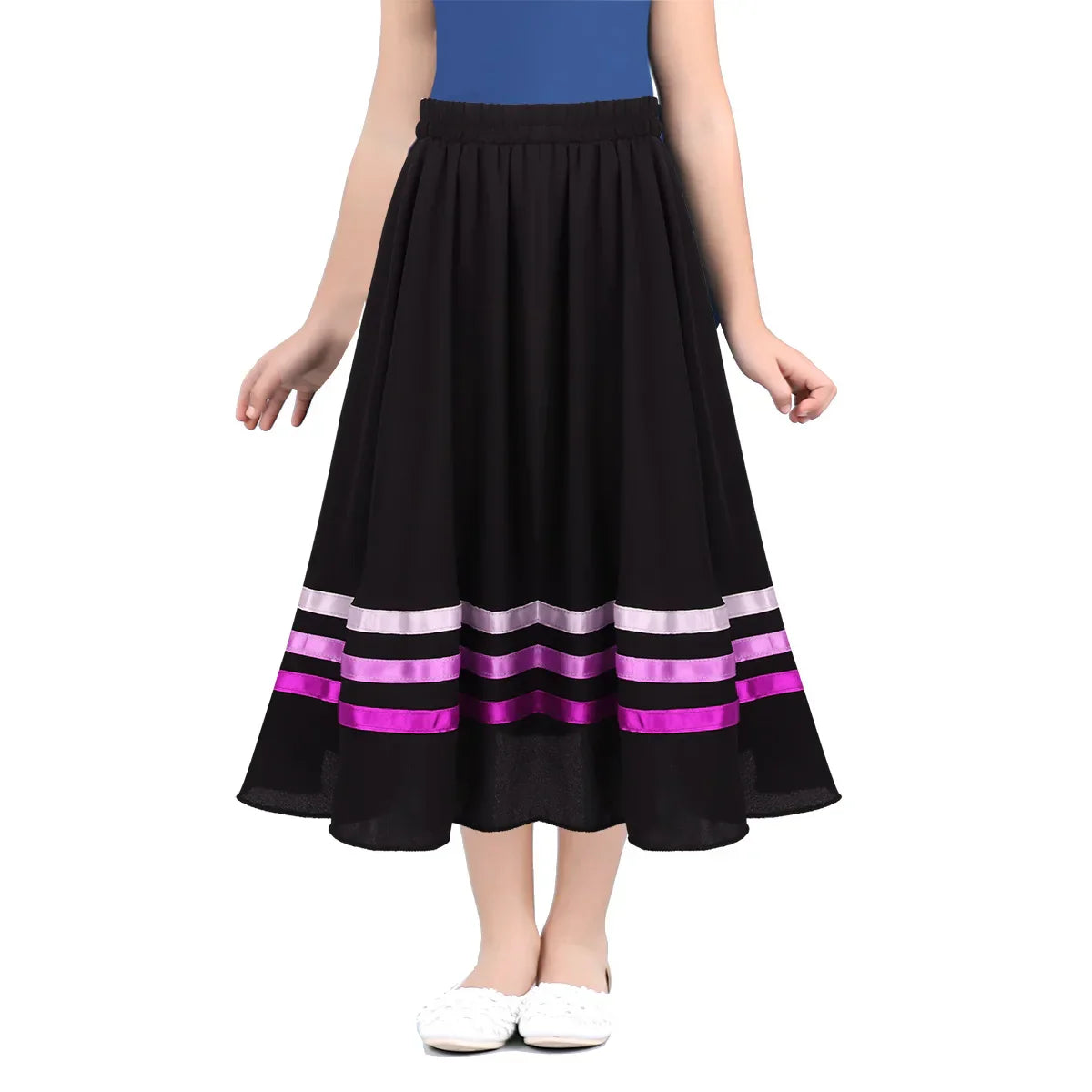 Ballet character skirt Teen Girls High Waist Long