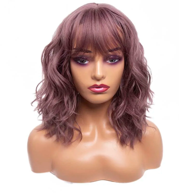Amir Brown Wigs Synthetic Natural Wavy Wigs for