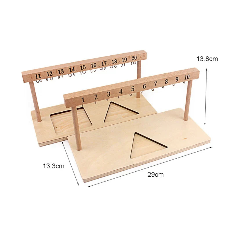 Montessori Teaching Math Toys Digitals Numbers 1-20 Hanger