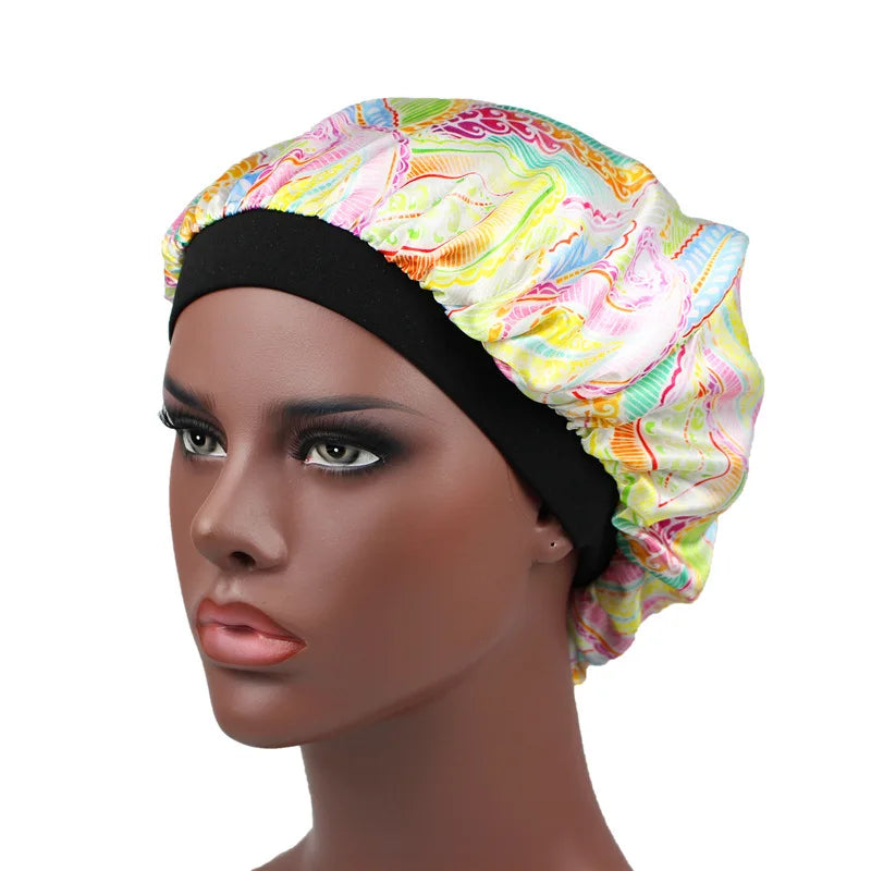 Wide Dome Satin Bonnet For Women Silky Head