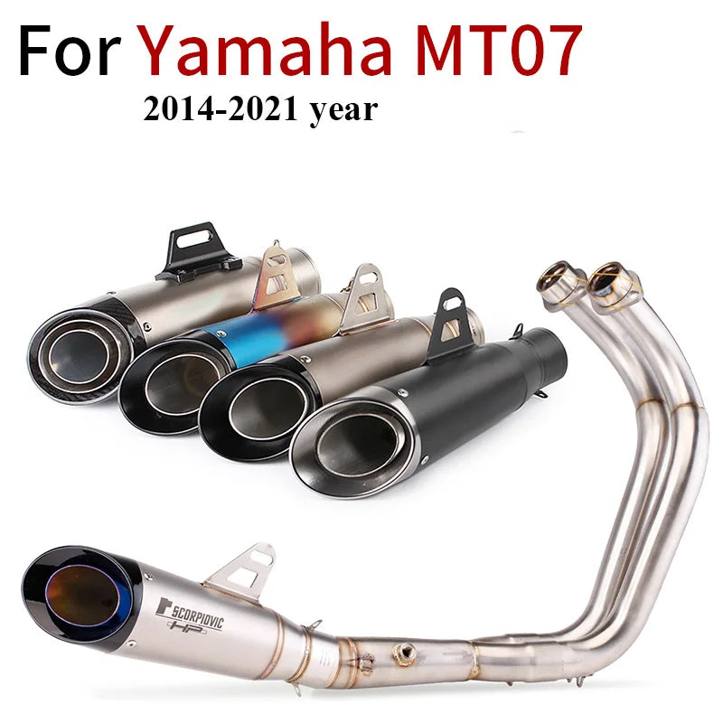 For Yamaha MT07 FZ07 Motorcross Exhaust Front Pipe