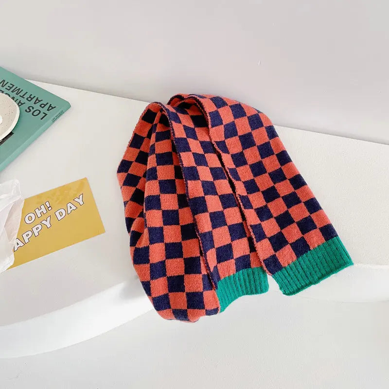 New Autumn Winter Korean Style Unisex Kids Plaid