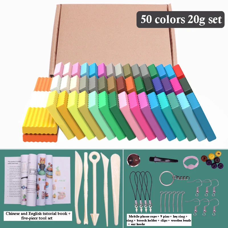 32 Color 3D Clay Plasticine Portable Box New