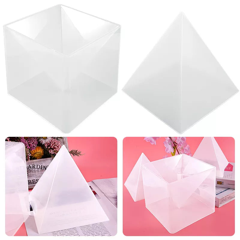 15Cm Large Pyramid Silicone Mold with Fixed Frame