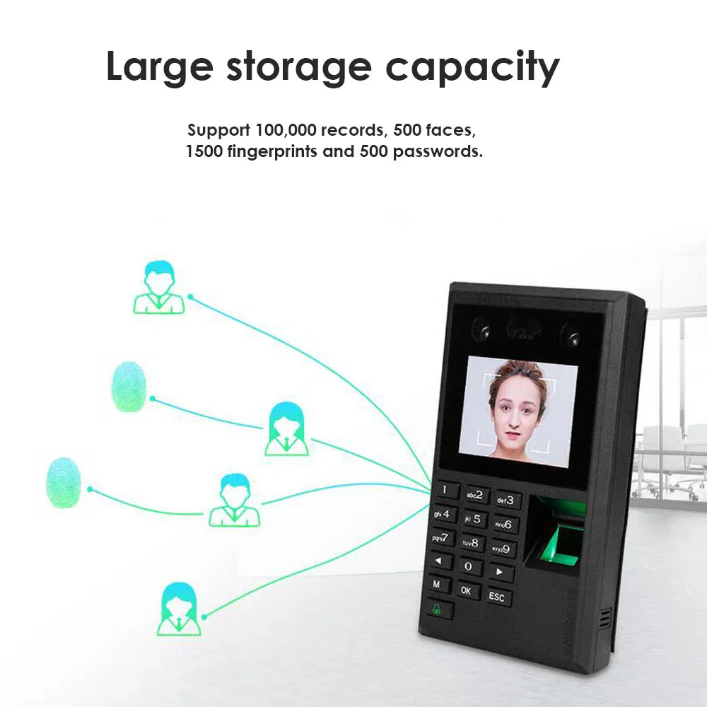 2.8 inch TFT Biometric Face Door USB Password