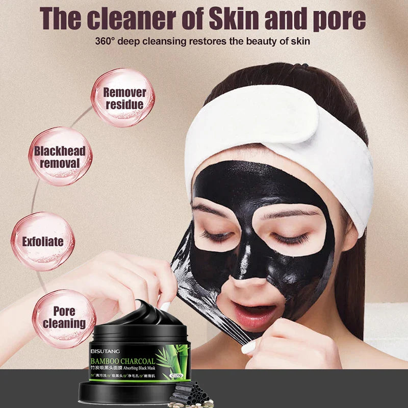 Black Mask For Face Skin Care Bamboo Charcoal