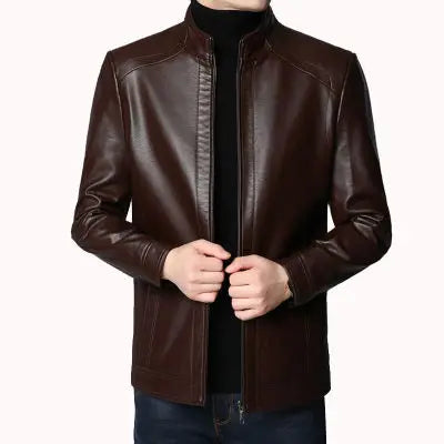 Men Leather Suit Jacket Men Slim Fit blazer
