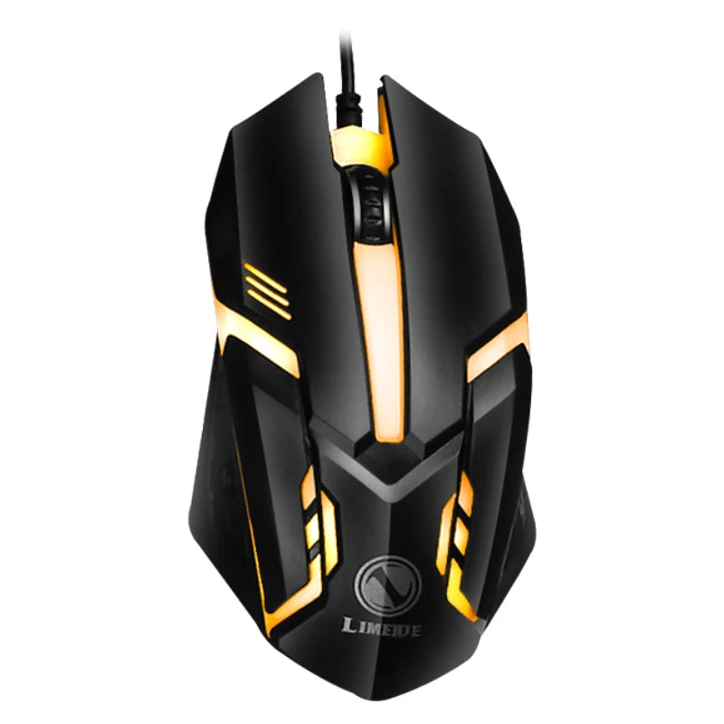 USB Wired Gaming Keyboard Mouse Combos PC Rainbow