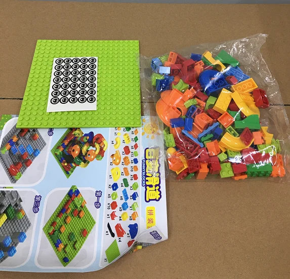 168PCS Marble Race Run Compatible city Building Blocks