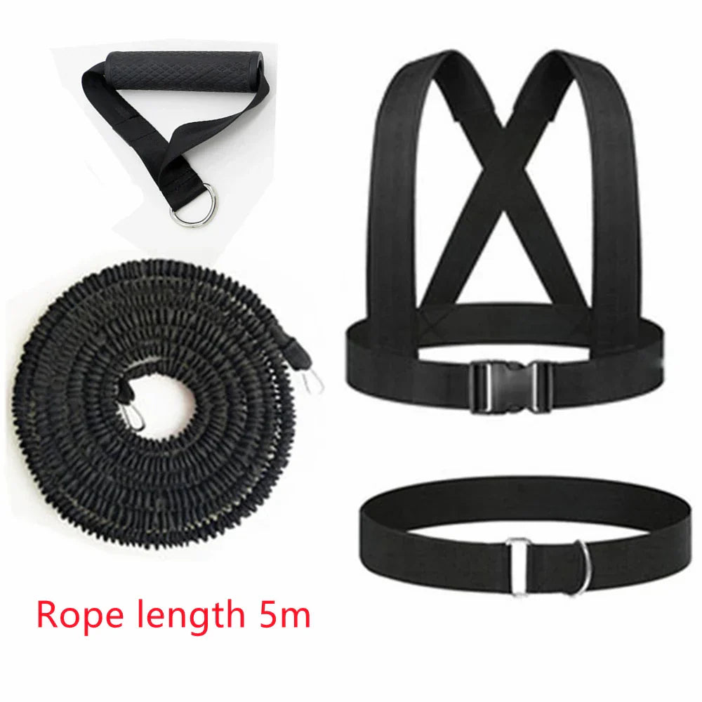 Double People Resistance Band 50LB Elastic Rope for