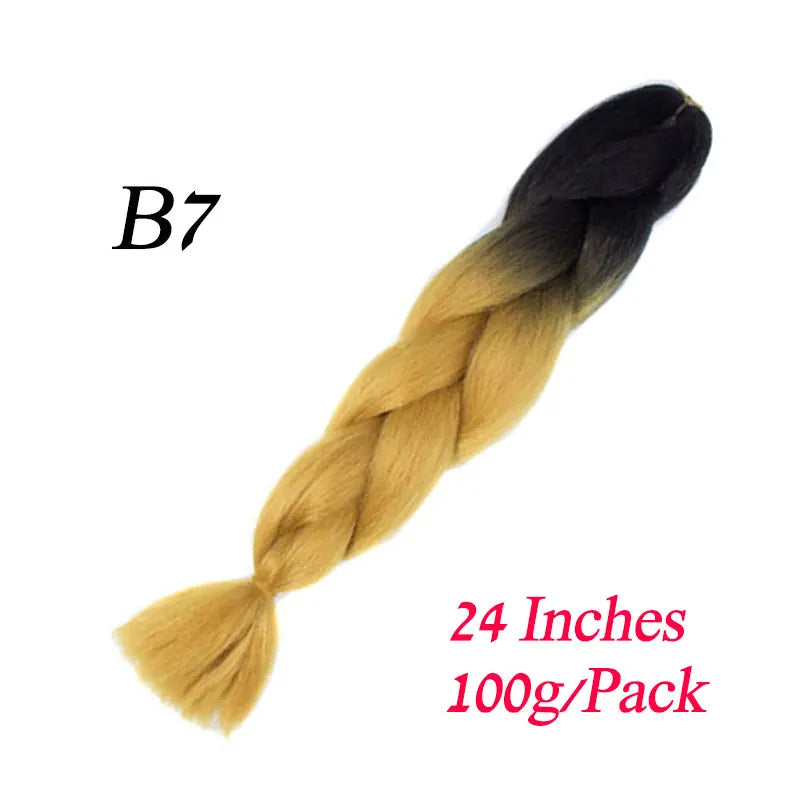 Synthetic Jumbo Braiding Hair Extension 24 " Heat