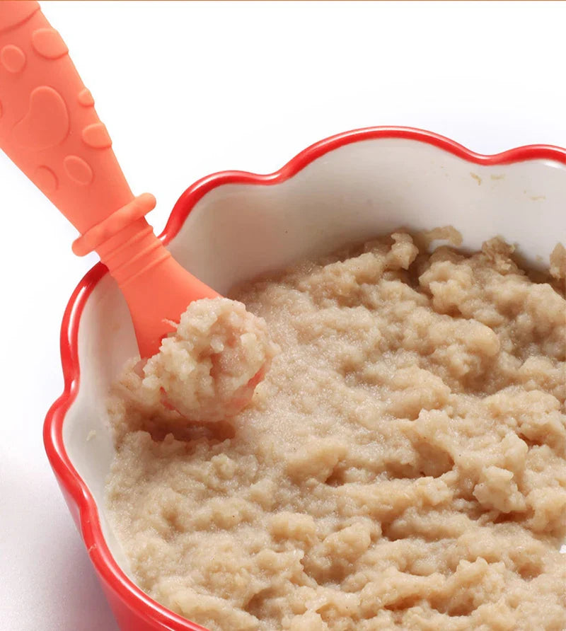BPA Free Baby Pre-Spoon Set Silicone Self Feeding