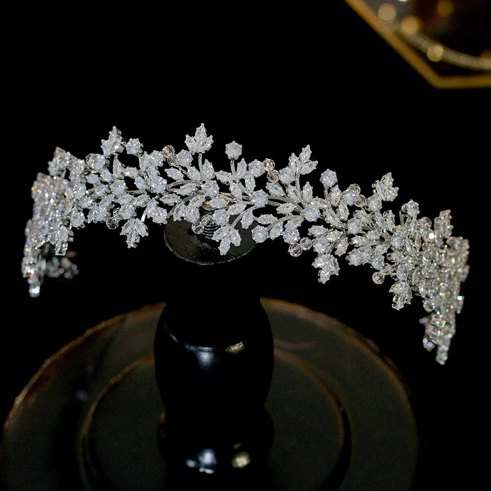 Bridal Headwear Hair Accessories Jewelry,Crowns For Women Wedding Accessories,Cubic Zirconia Crown,Tiara,Bridesmaid Gift
