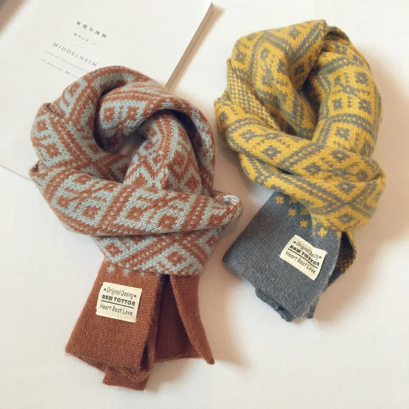 Winter Children Scarf Knitted Wool Scarf For Kids
