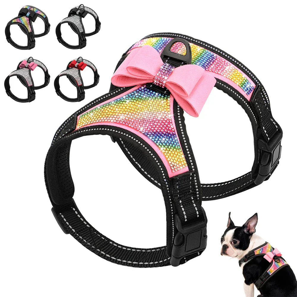 Reflective Dog Harness Nylon Pitbull Pug Small Medium