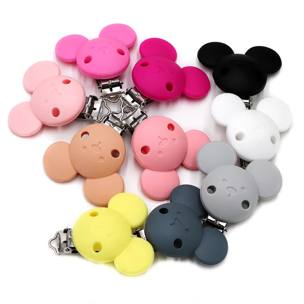BOBO.BOX 10pc Silicone Beads Mikey Mouse Round Shape
