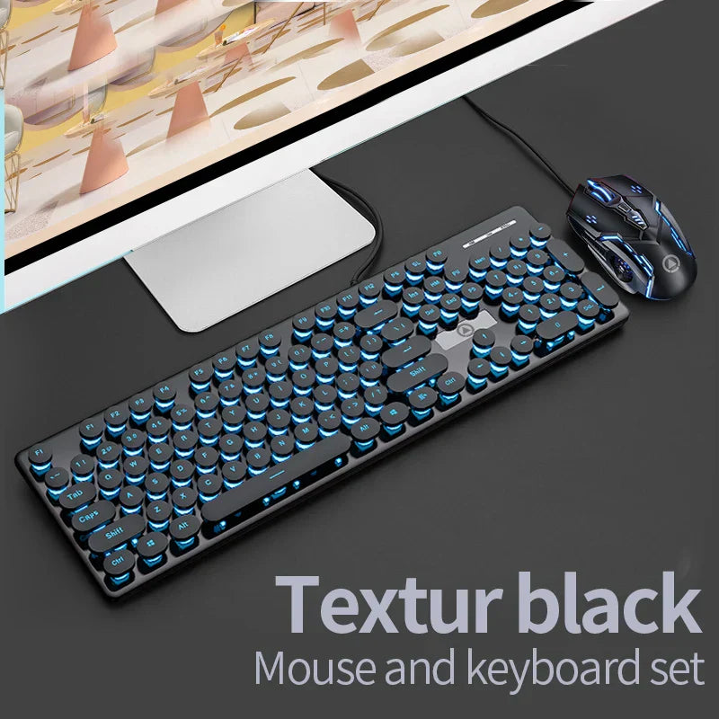 Retro Punk Gaming Keyboard and Mouse Headphone Combos