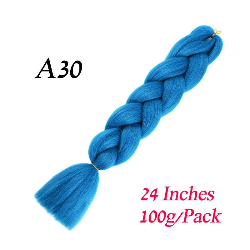 Synthetic Jumbo Braiding Hair Extension 24 " Heat