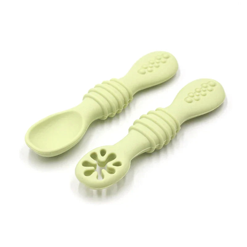 BPA Free Baby Pre-Spoon Set Silicone Self Feeding