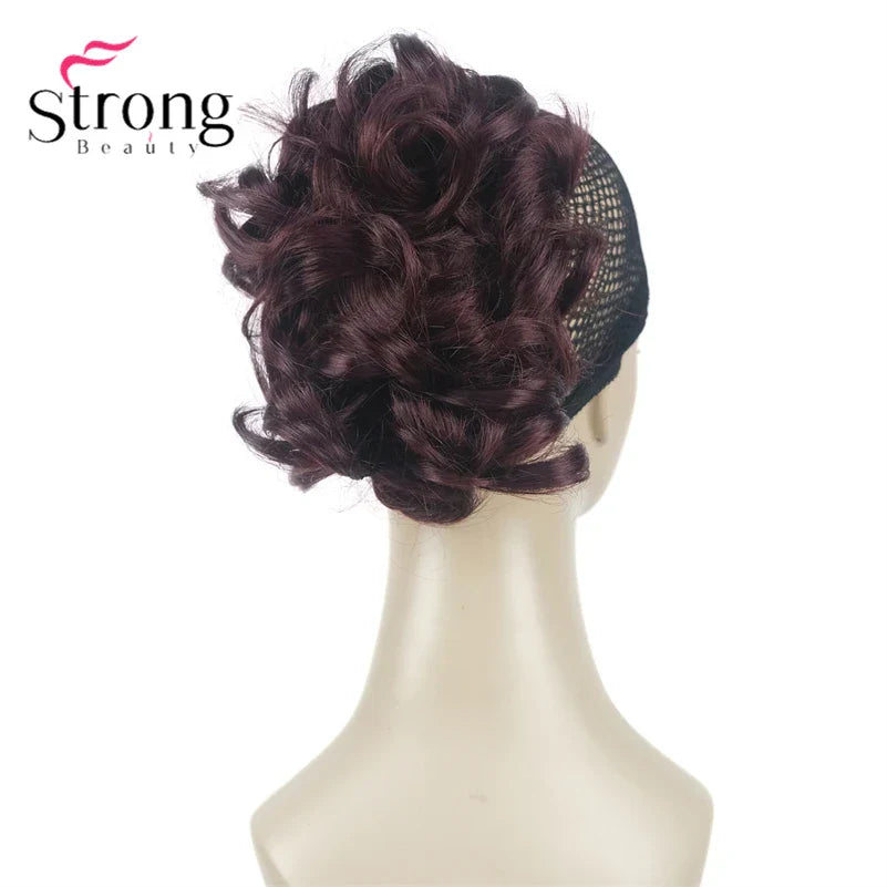 StrongBeauty Silver Short Natural Wave Ponytail Hair Extension
