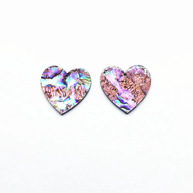 30x30mm 30pcs Acrylic with Shell Heart