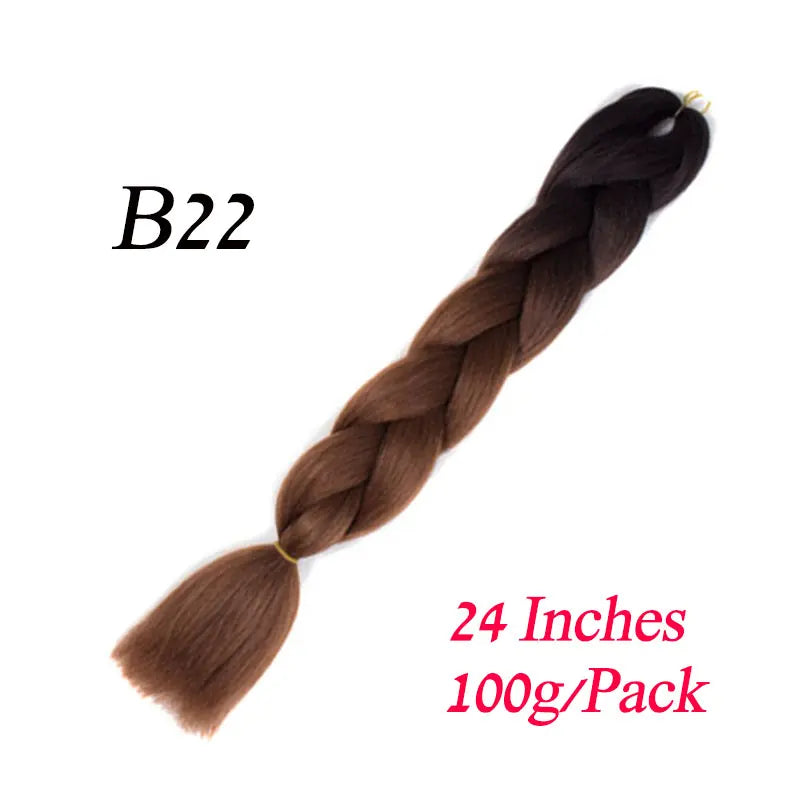 Synthetic Jumbo Braiding Hair Extension 24 " Heat