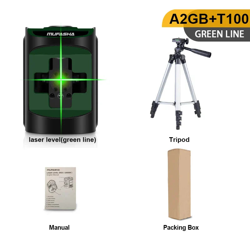 MUFASHA 2 Lines Laser Level Self-Leveling Cross Lines