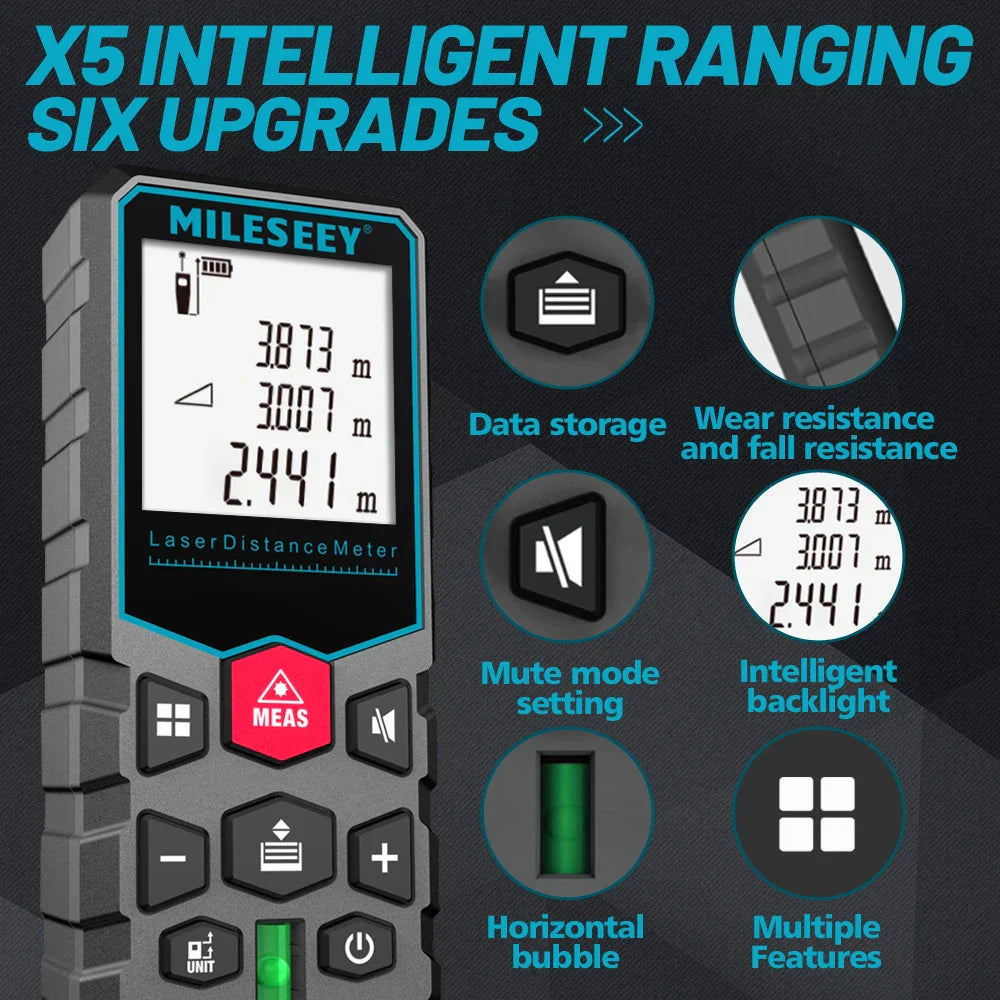 Mileseey Laser Distance Meter X5 X6 LV56U Electronic