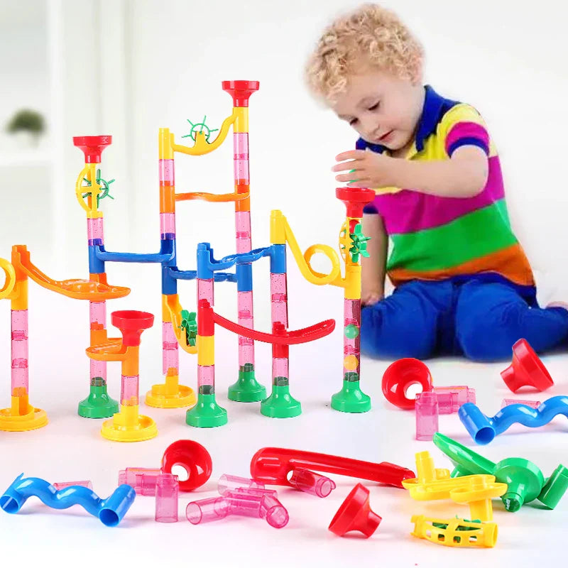 Marble Run Race Track Building Blocks Kids 3D