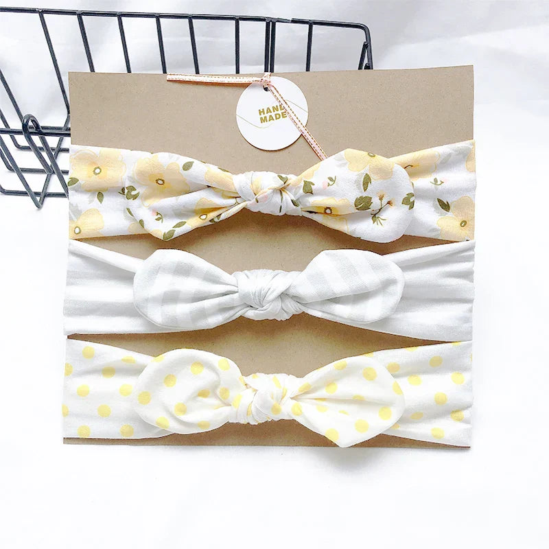 3pcs/lot Solid Nylon baby headband Bow Headbands For