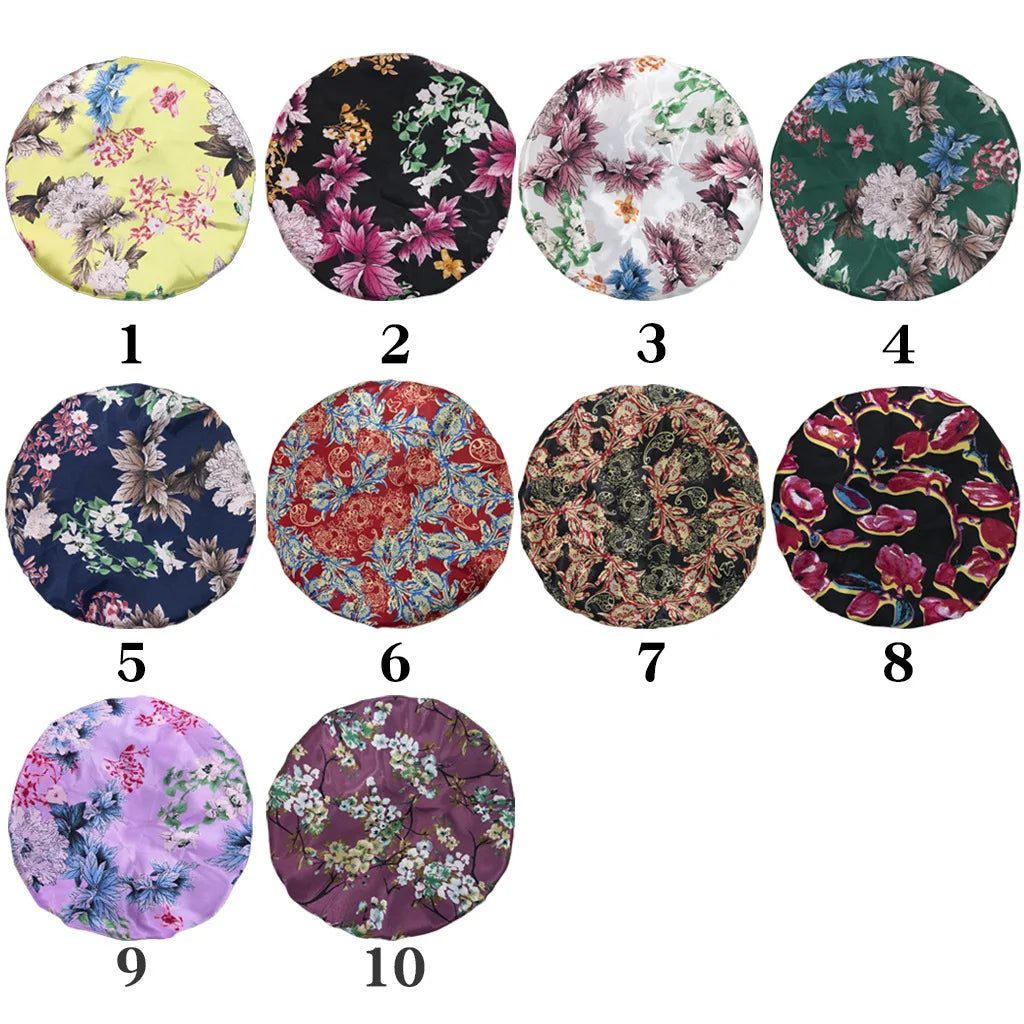 Multicolor Printed African Pattern Nightcap Set