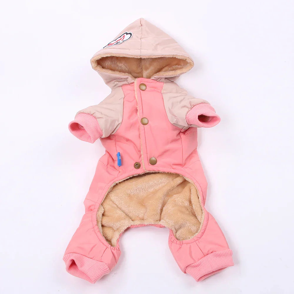 Dog Cat Warm Jumpsuit Hoodie Windbreak Apparel Pet