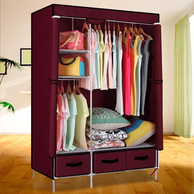 Non-Woven Fabrics Wardrobe Coffee Fabric Closet Portable Folding