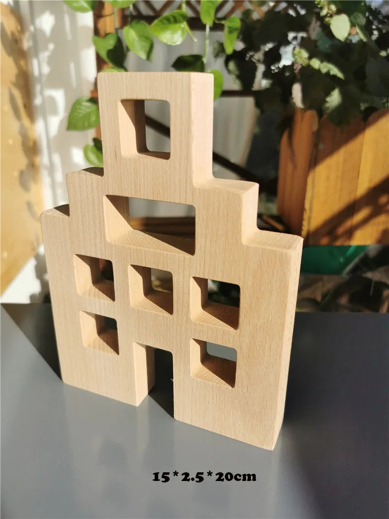 Kids Montessori Wooden Toys Large Dutch Wood House