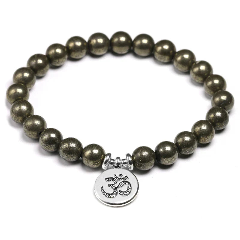 Natural Pyrite Bracelet Bracelet Charm Lotus Jewelry Energy