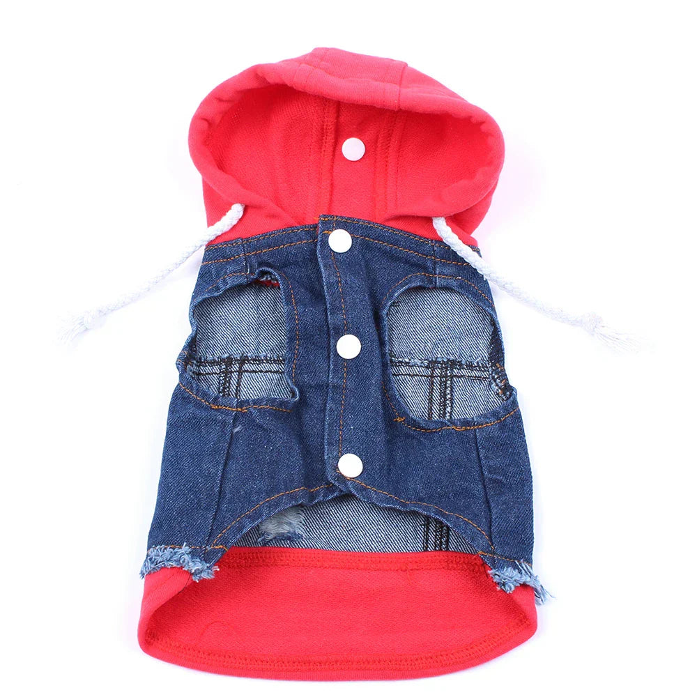 Dog Cat Jacket Vest Denim Pet Puppy Coat