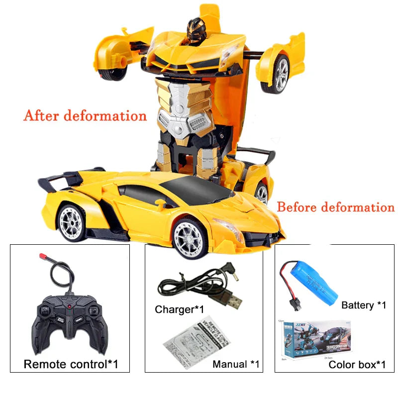 2IN1 Electric RC Car Transformation Robots One-key Deformation