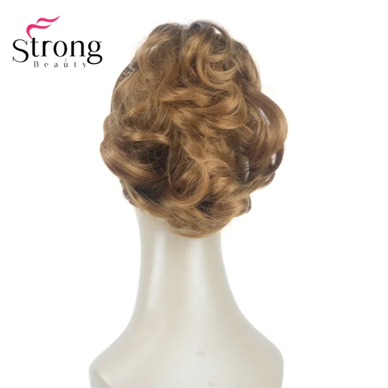 StrongBeauty Silver Short Natural Wave Ponytail Hair Extension