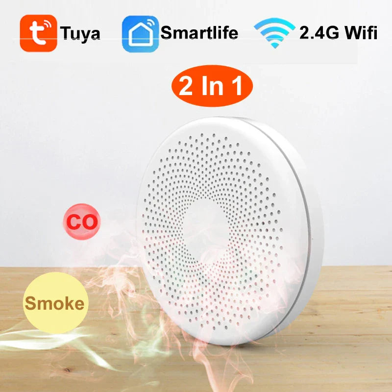 Tuya Carbon Monoxide Alarm Wireless Smoke Detector Wifi