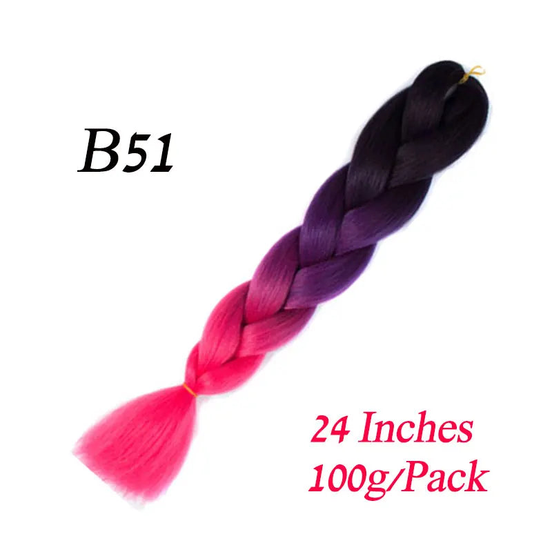 Synthetic Jumbo Braiding Hair Extension 24 " Heat