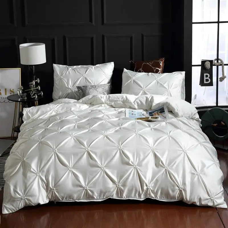 Silk Washed Bedding set Luxury Duvet Cover Double