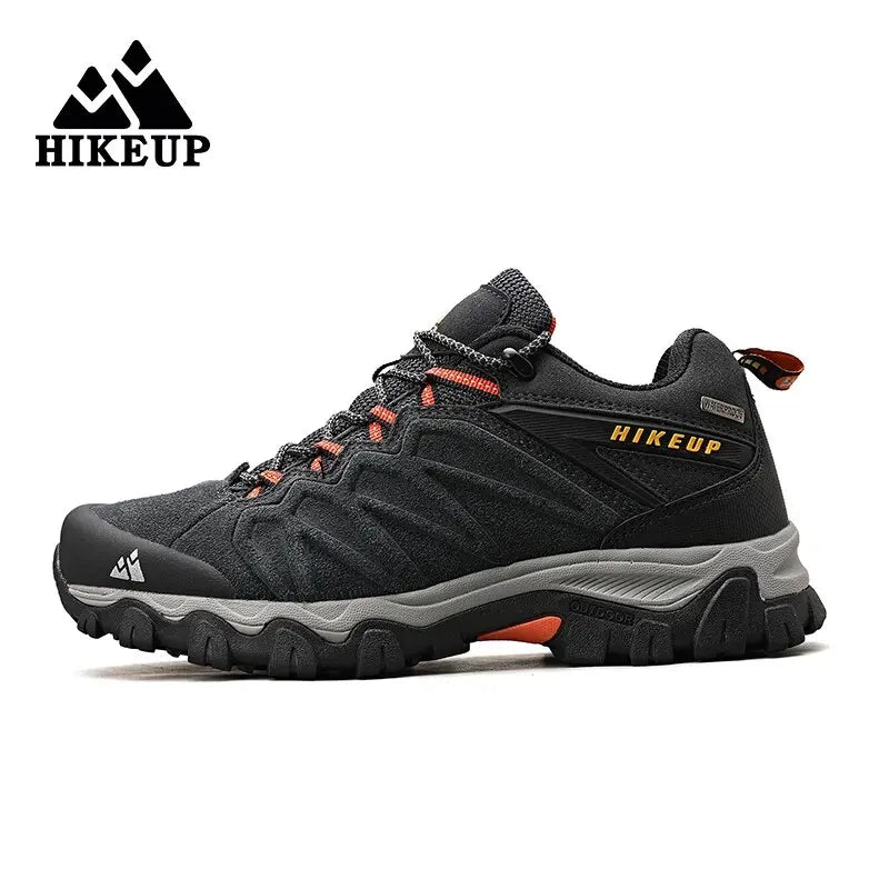 HIKEUP High Quality Leather Hiking Shoes Durable Outdoor